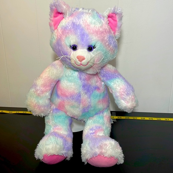 Build-A-Bear Other - Build A Bear Kitty Pastel Swirl Tie Dye Online Exclusive 17" Easter Plush-024357